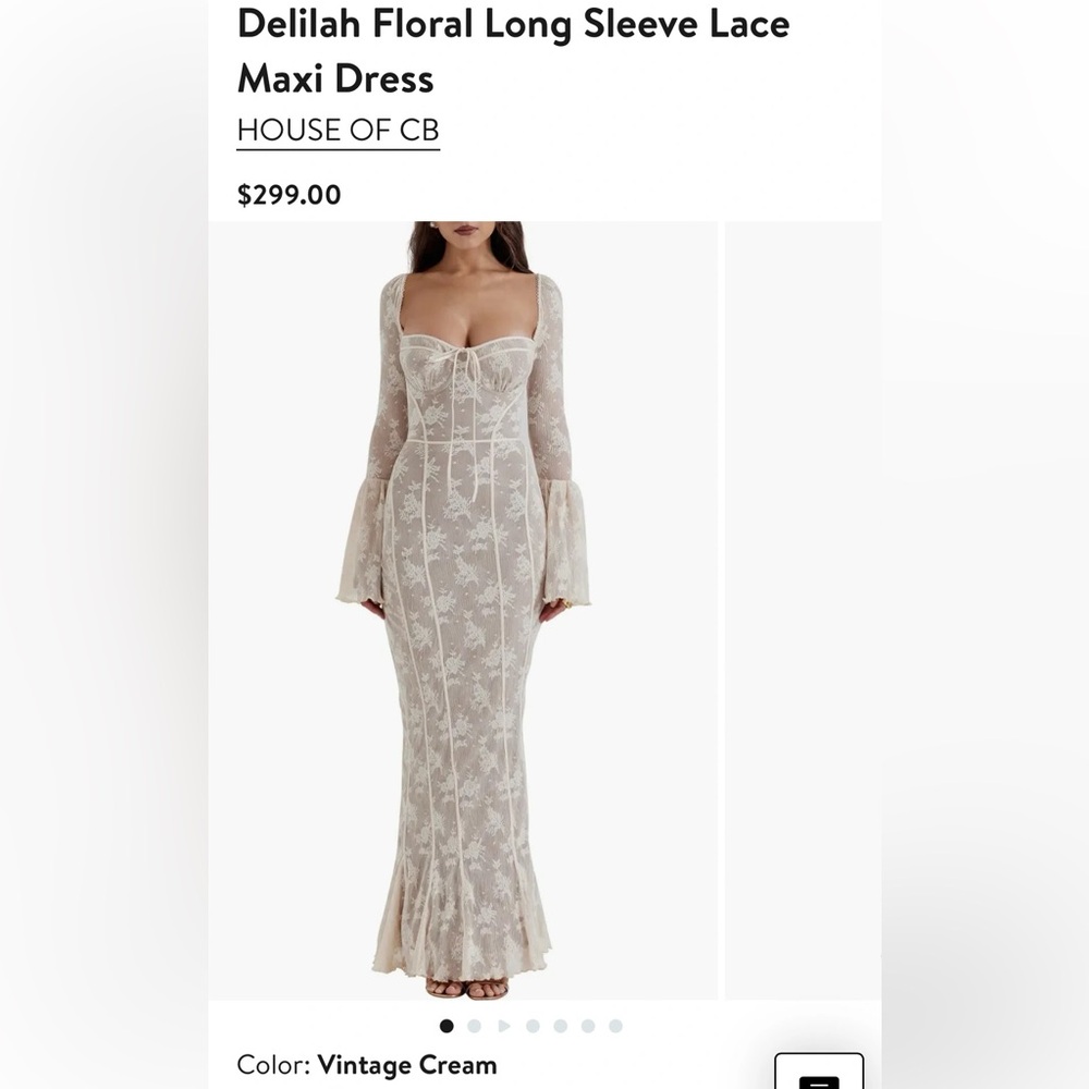 House of CB White Lace Dress Size XS